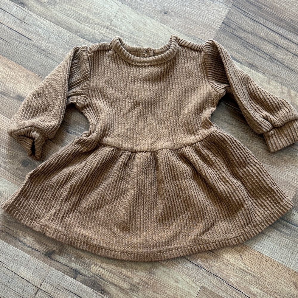 H&M Adorables Cozy Brown Knit Dress